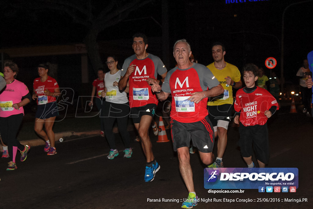 Unimed Night Run: Etapa Coração :: Paraná Running 2016