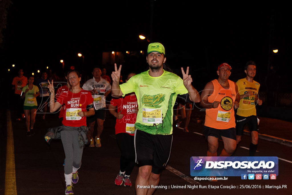 Unimed Night Run: Etapa Coração :: Paraná Running 2016