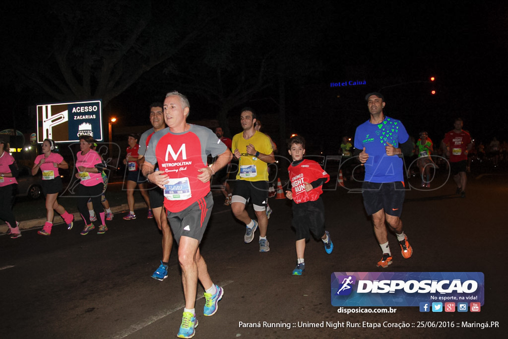 Unimed Night Run: Etapa Coração :: Paraná Running 2016