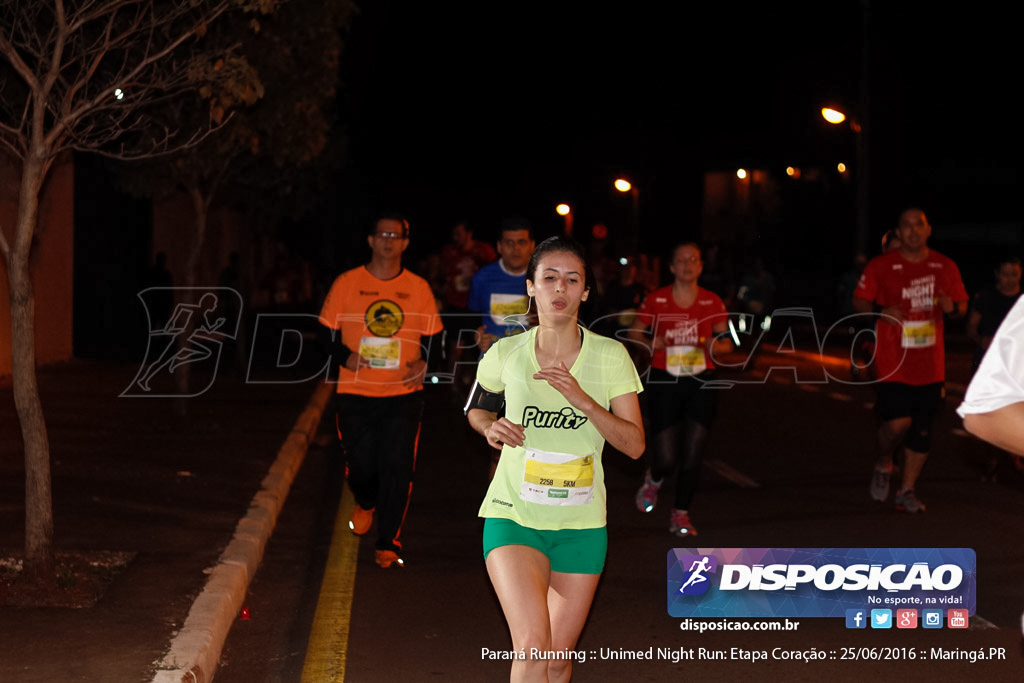 Unimed Night Run: Etapa Coração :: Paraná Running 2016