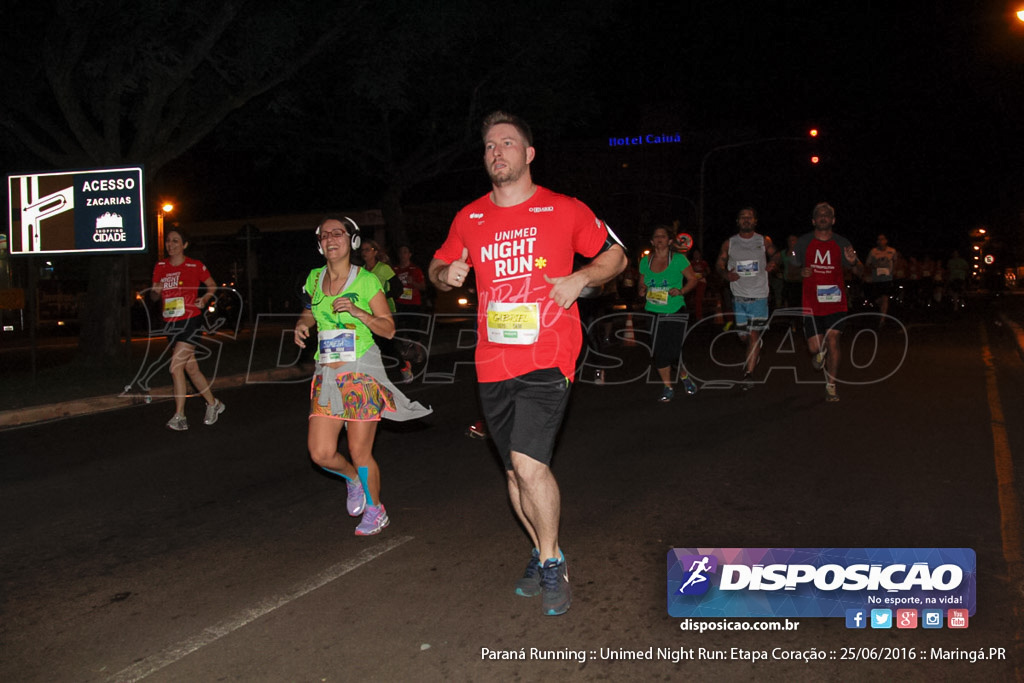 Unimed Night Run: Etapa Coração :: Paraná Running 2016