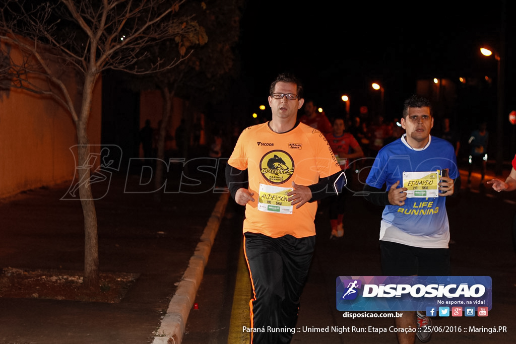 Unimed Night Run: Etapa Coração :: Paraná Running 2016