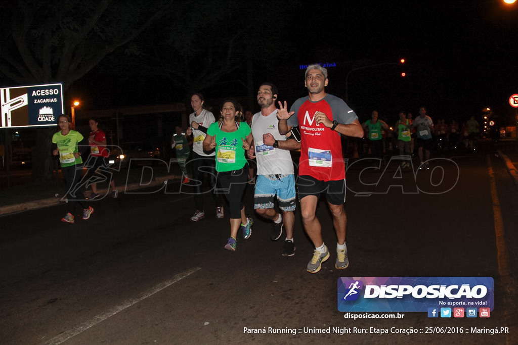 Unimed Night Run: Etapa Coração :: Paraná Running 2016