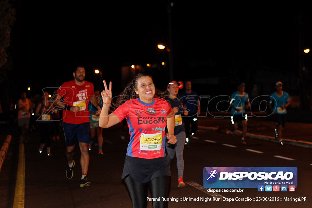 Unimed Night Run: Etapa Coração :: Paraná Running 2016