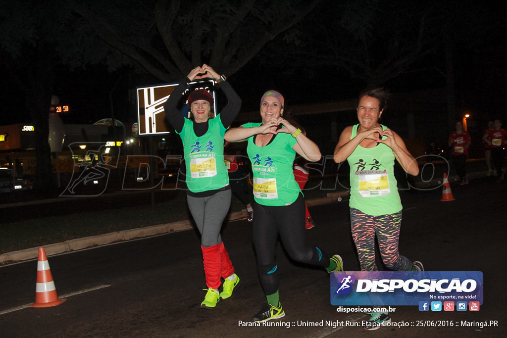 Unimed Night Run: Etapa Coração :: Paraná Running 2016