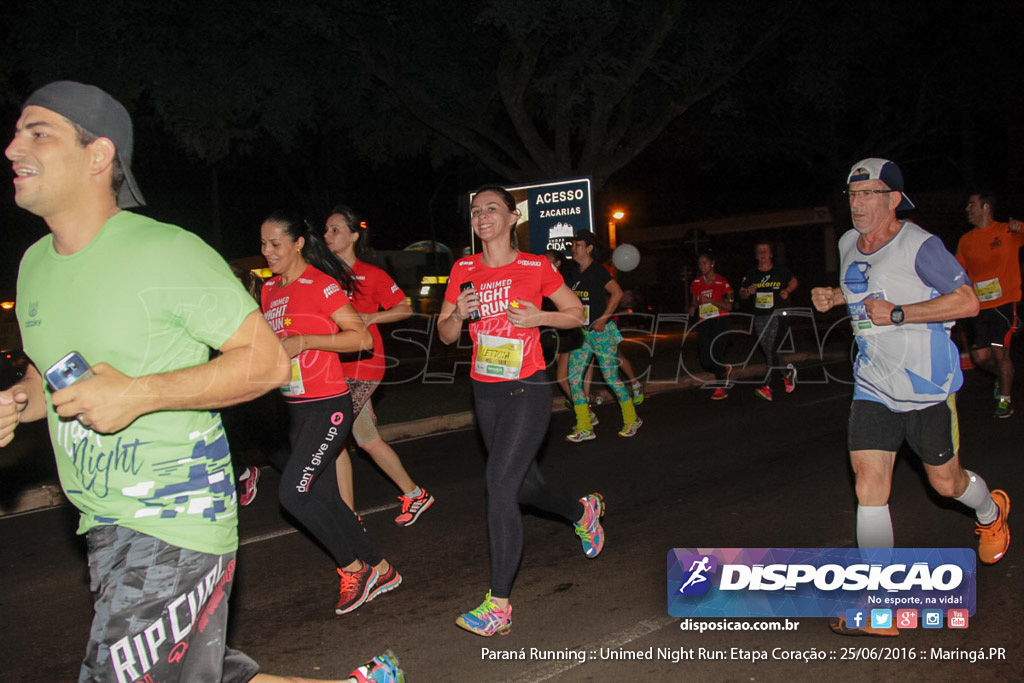 Unimed Night Run: Etapa Coração :: Paraná Running 2016