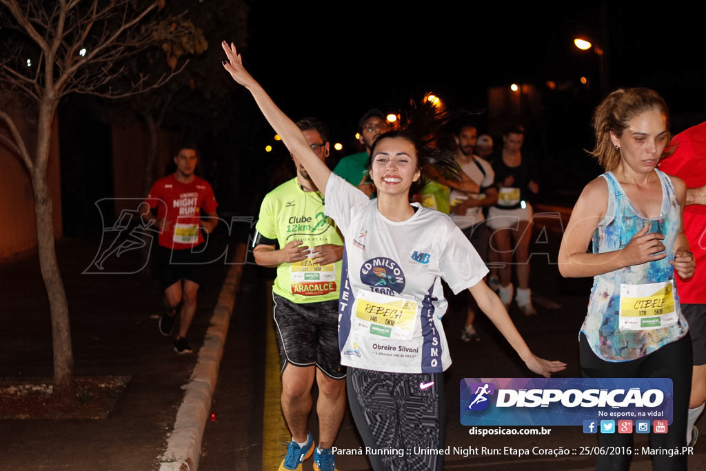 Unimed Night Run: Etapa Coração :: Paraná Running 2016