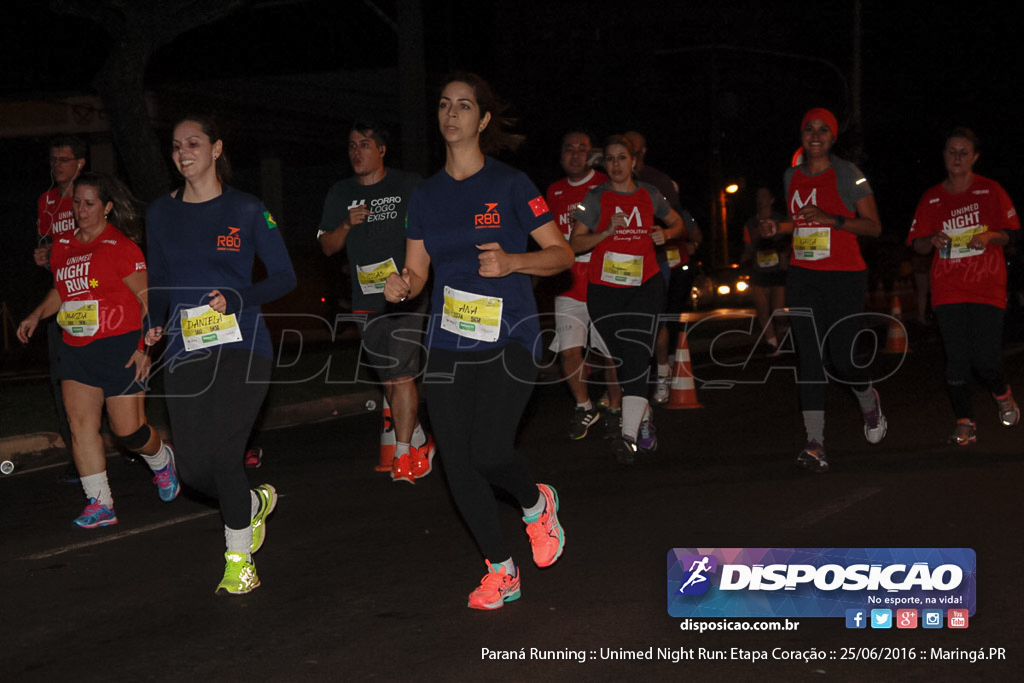 Unimed Night Run: Etapa Coração :: Paraná Running 2016