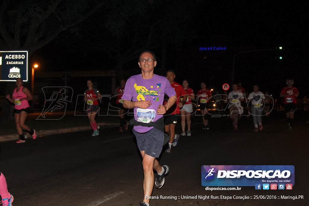 Unimed Night Run: Etapa Coração :: Paraná Running 2016