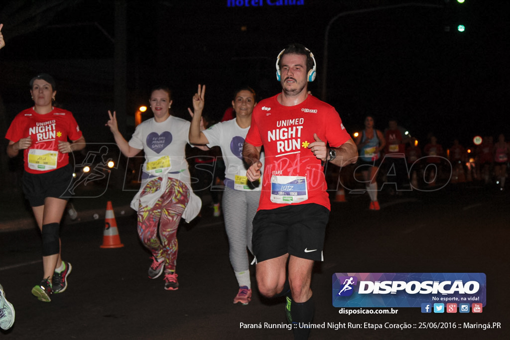 Unimed Night Run: Etapa Coração :: Paraná Running 2016