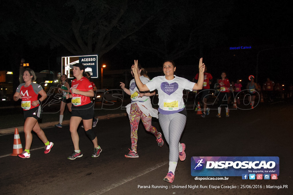 Unimed Night Run: Etapa Coração :: Paraná Running 2016