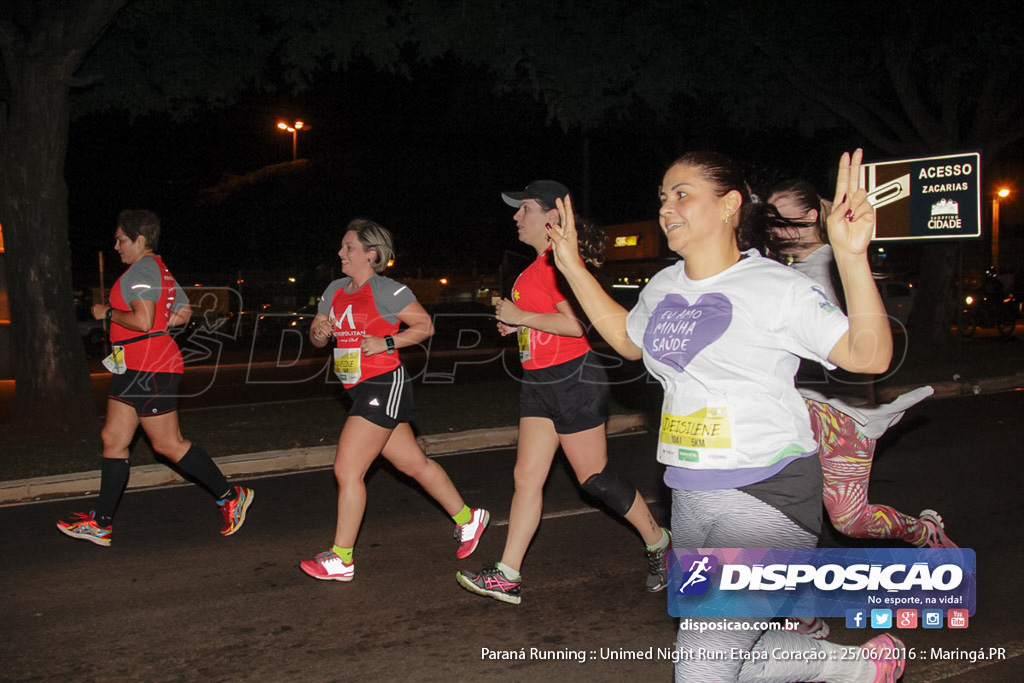 Unimed Night Run: Etapa Coração :: Paraná Running 2016