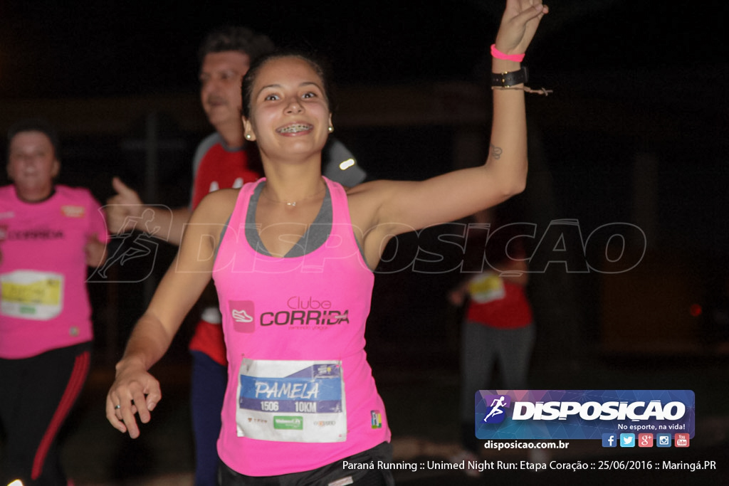 Unimed Night Run: Etapa Coração :: Paraná Running 2016