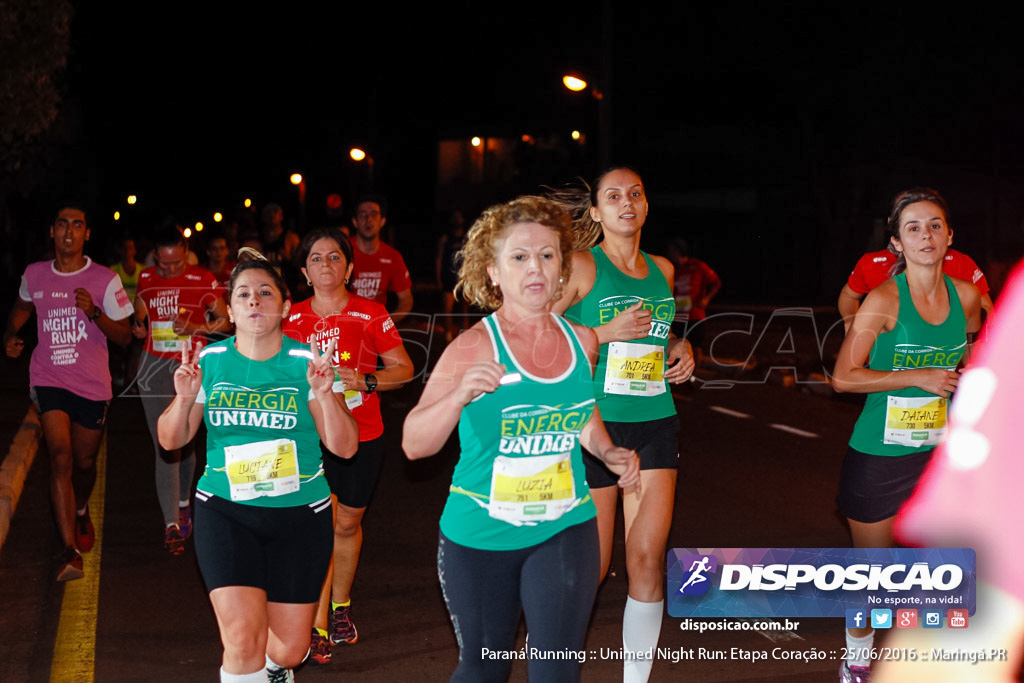 Unimed Night Run: Etapa Coração :: Paraná Running 2016