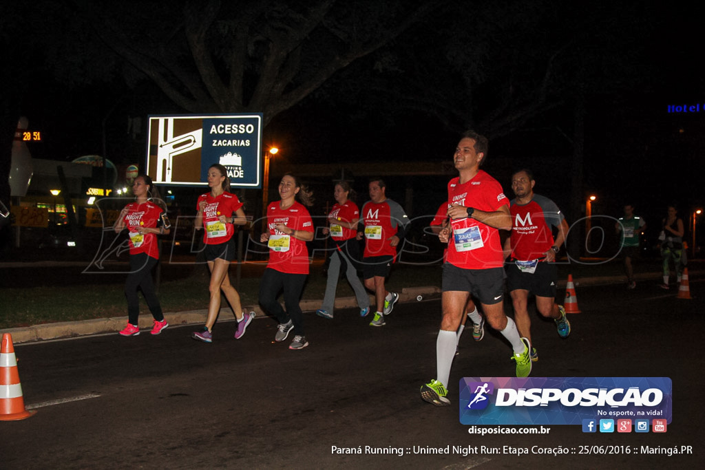 Unimed Night Run: Etapa Coração :: Paraná Running 2016