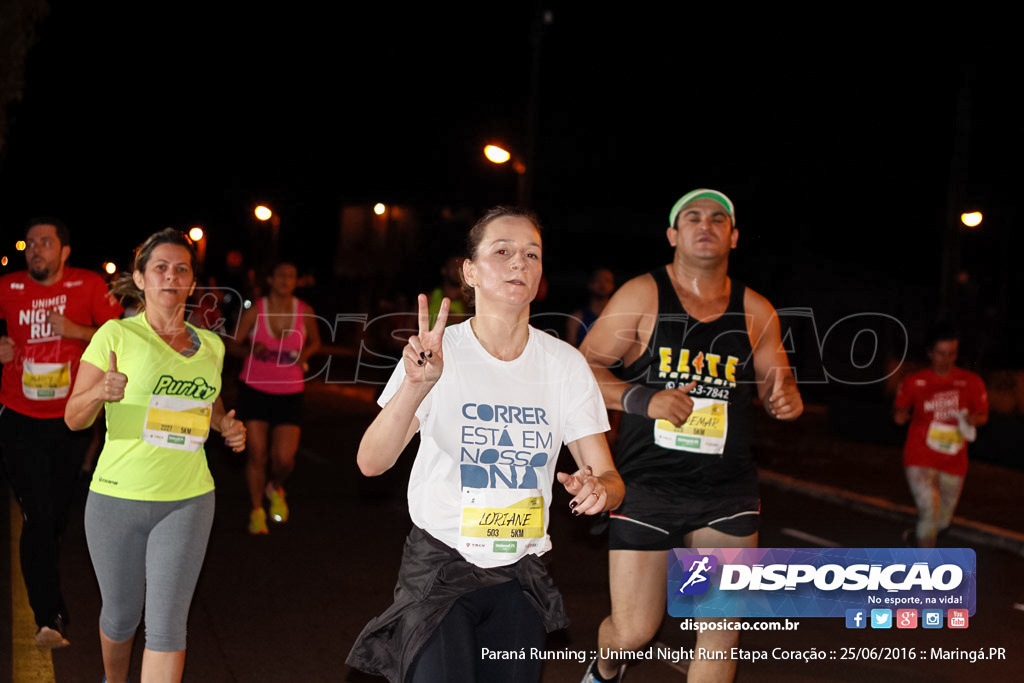 Unimed Night Run: Etapa Coração :: Paraná Running 2016