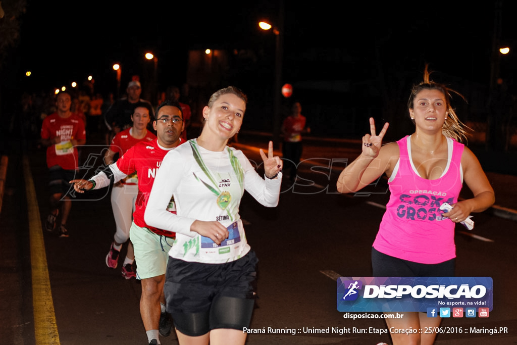 Unimed Night Run: Etapa Coração :: Paraná Running 2016