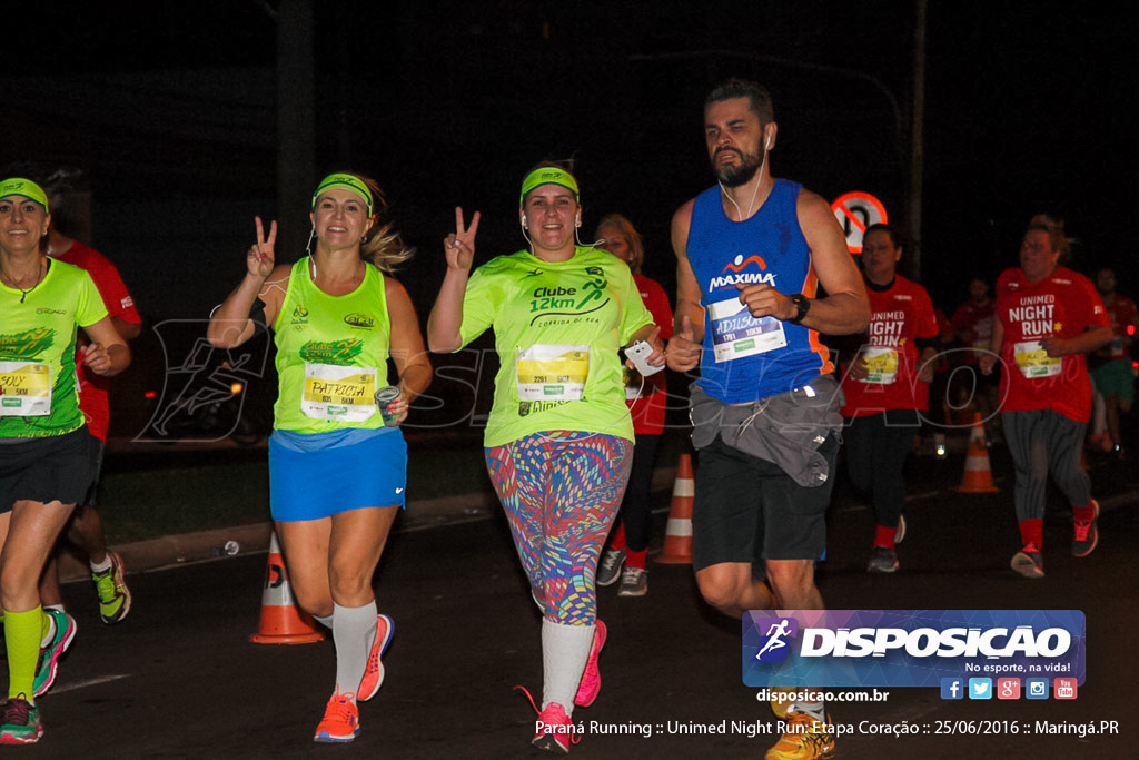 Unimed Night Run: Etapa Coração :: Paraná Running 2016