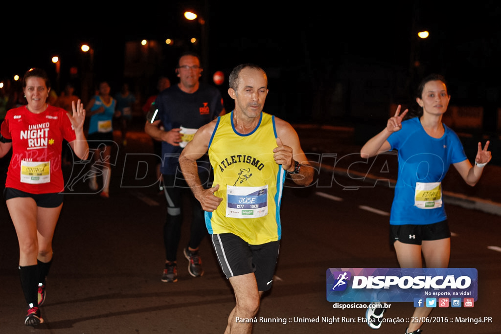 Unimed Night Run: Etapa Coração :: Paraná Running 2016