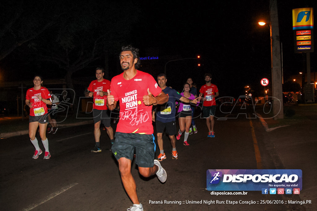 Unimed Night Run: Etapa Coração :: Paraná Running 2016