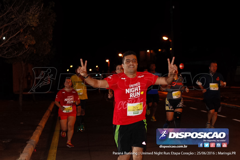 Unimed Night Run: Etapa Coração :: Paraná Running 2016