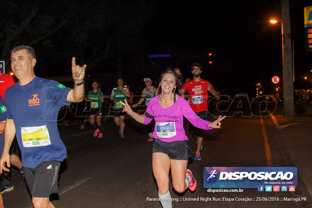 Unimed Night Run: Etapa Coração :: Paraná Running 2016