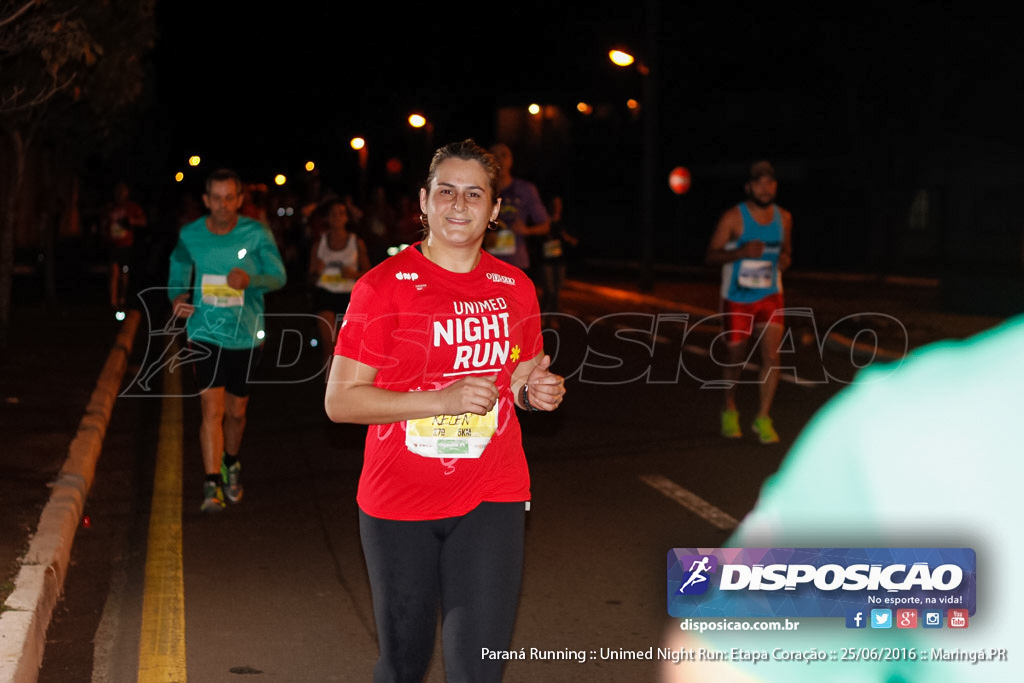 Unimed Night Run: Etapa Coração :: Paraná Running 2016