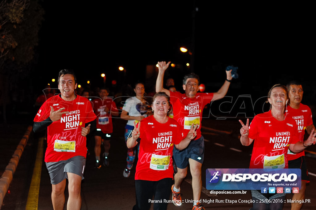 Unimed Night Run: Etapa Coração :: Paraná Running 2016