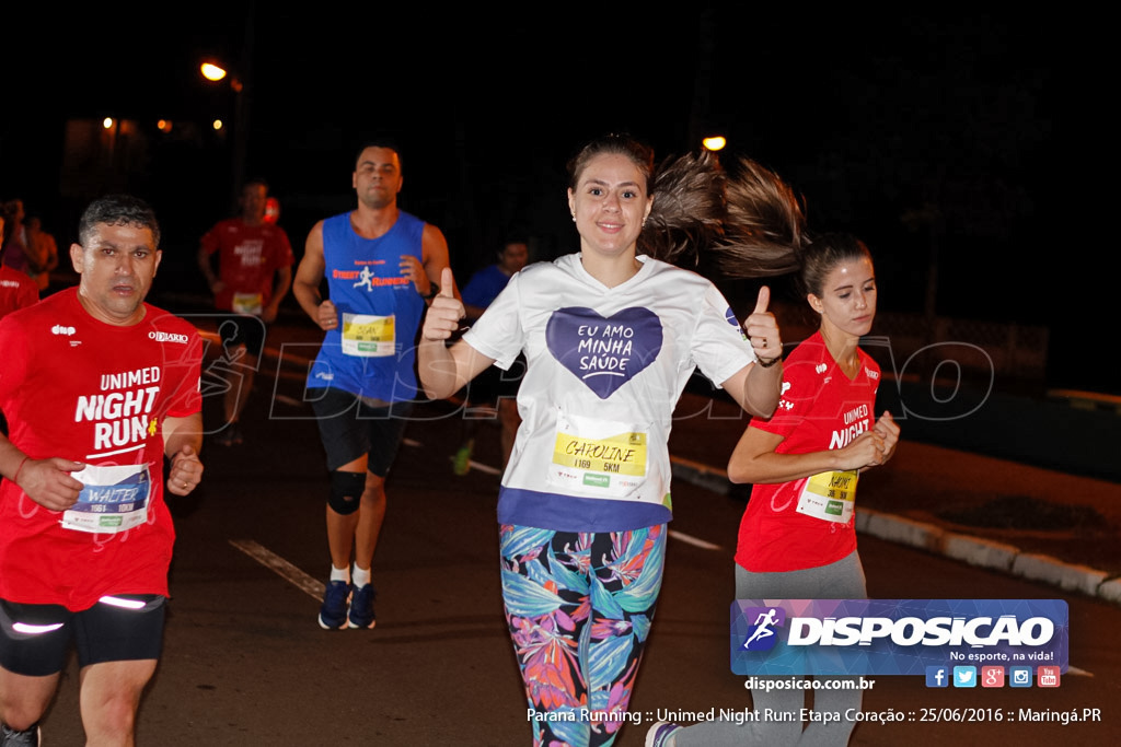 Unimed Night Run: Etapa Coração :: Paraná Running 2016