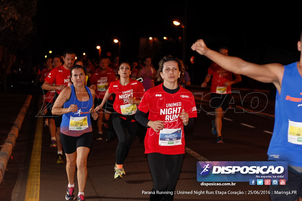 Unimed Night Run: Etapa Coração :: Paraná Running 2016