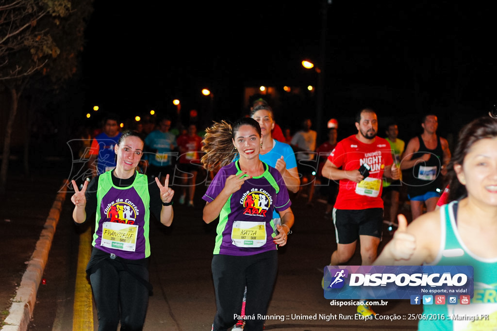 Unimed Night Run: Etapa Coração :: Paraná Running 2016