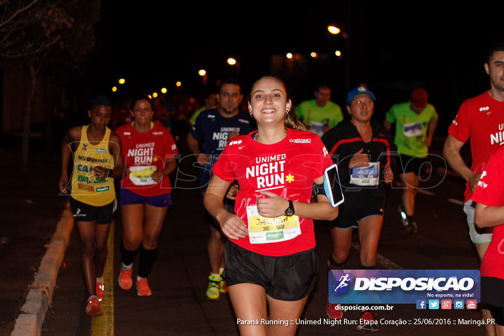 Unimed Night Run: Etapa Coração :: Paraná Running 2016