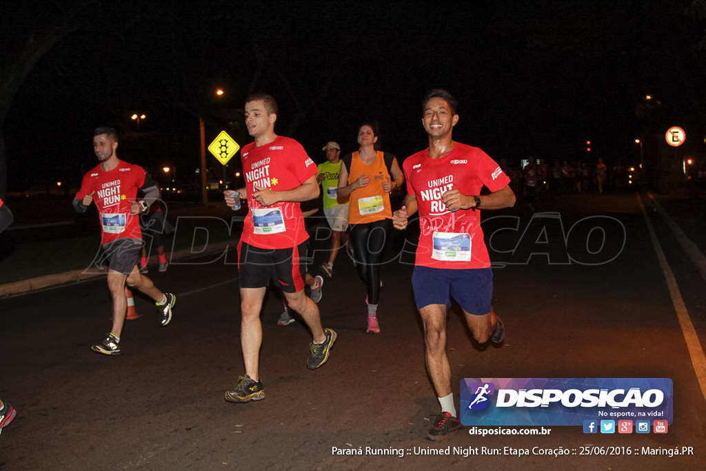 Unimed Night Run: Etapa Coração :: Paraná Running 2016