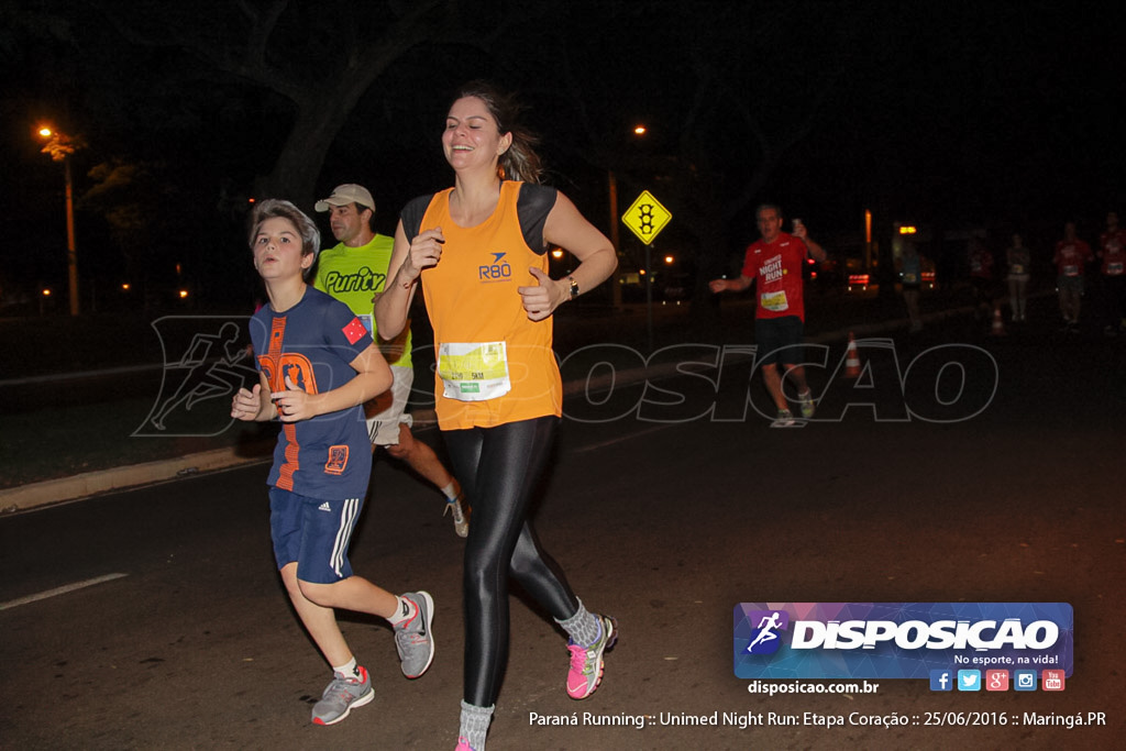 Unimed Night Run: Etapa Coração :: Paraná Running 2016