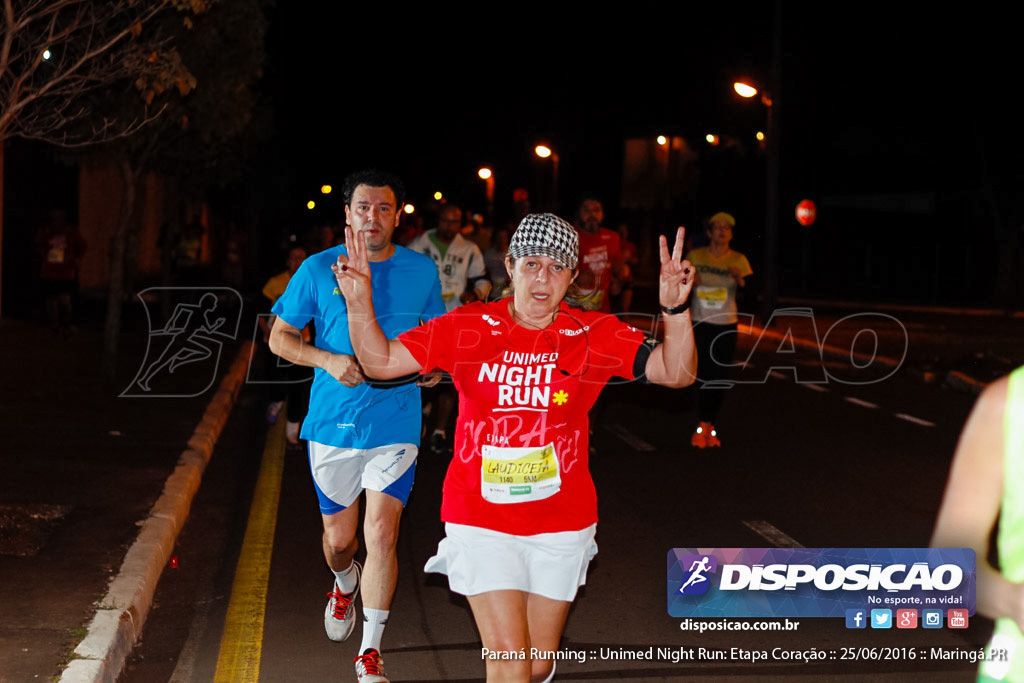 Unimed Night Run: Etapa Coração :: Paraná Running 2016