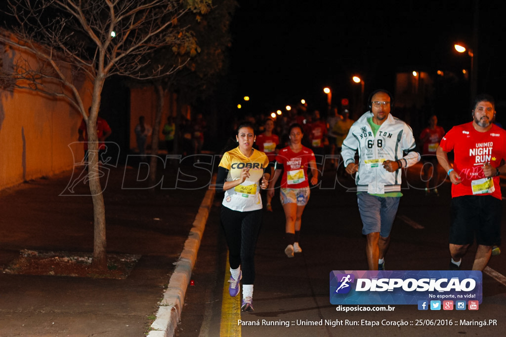 Unimed Night Run: Etapa Coração :: Paraná Running 2016