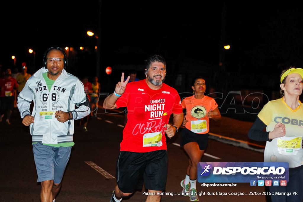 Unimed Night Run: Etapa Coração :: Paraná Running 2016