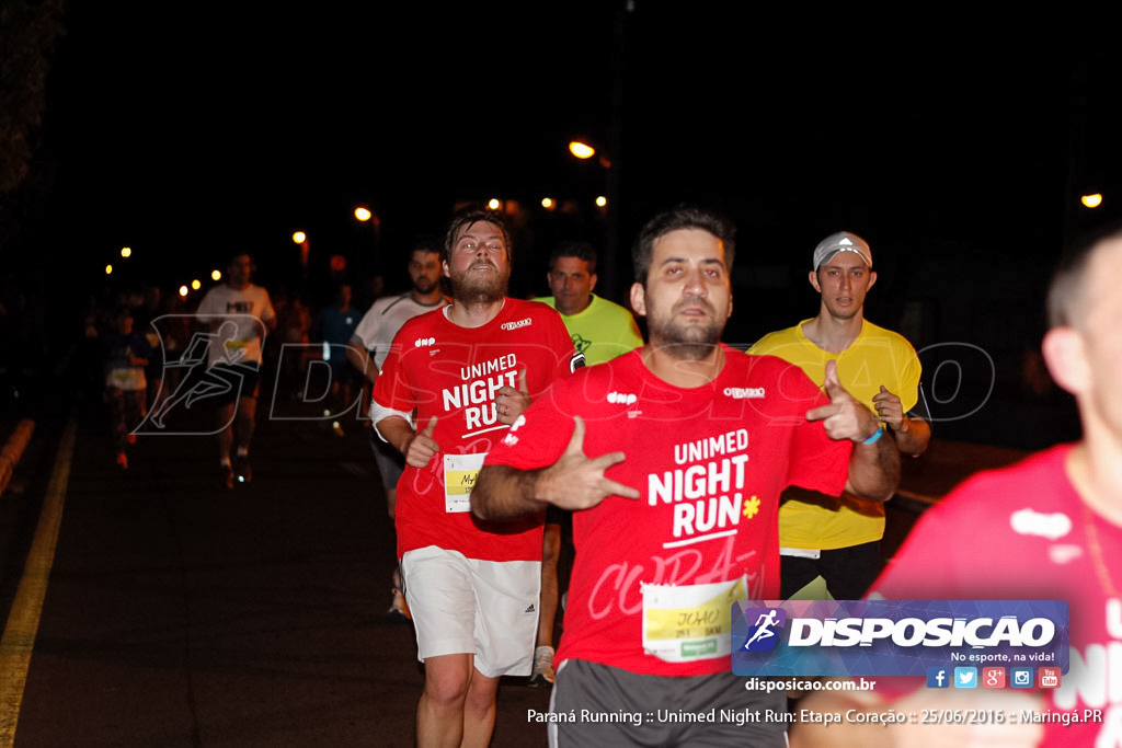 Unimed Night Run: Etapa Coração :: Paraná Running 2016