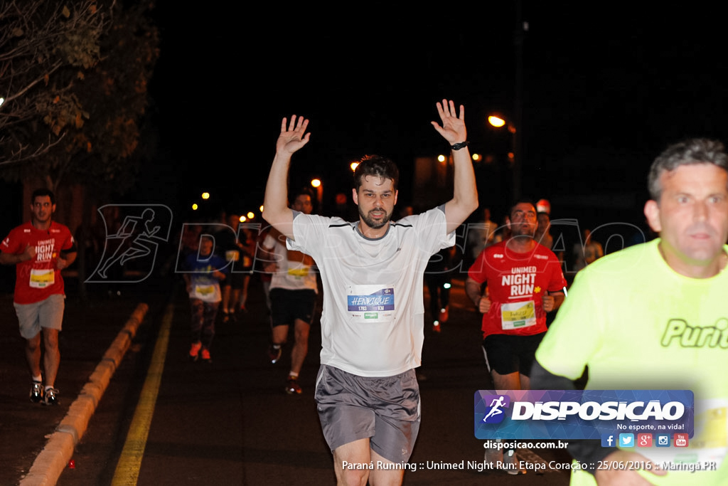 Unimed Night Run: Etapa Coração :: Paraná Running 2016