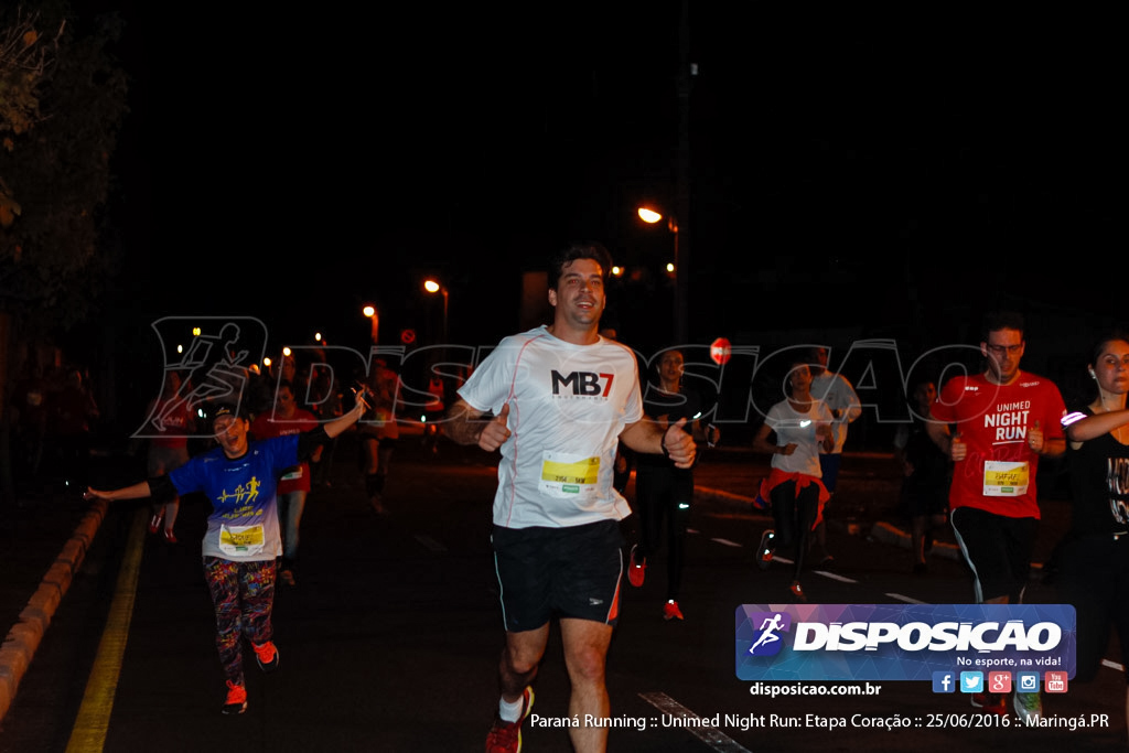 Unimed Night Run: Etapa Coração :: Paraná Running 2016