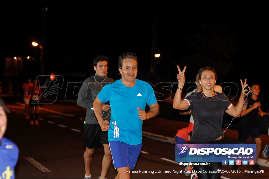 Unimed Night Run: Etapa Coração :: Paraná Running 2016