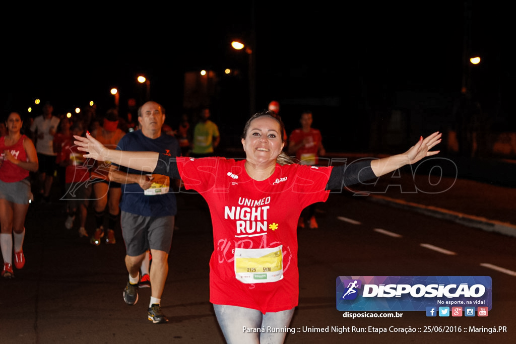 Unimed Night Run: Etapa Coração :: Paraná Running 2016