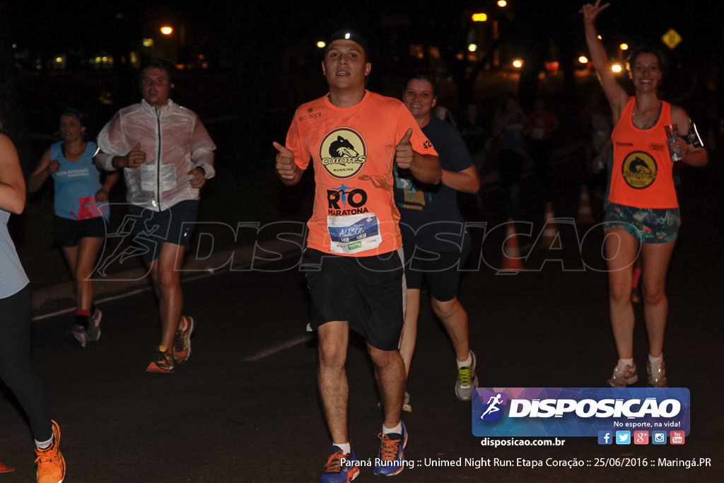 Unimed Night Run: Etapa Coração :: Paraná Running 2016