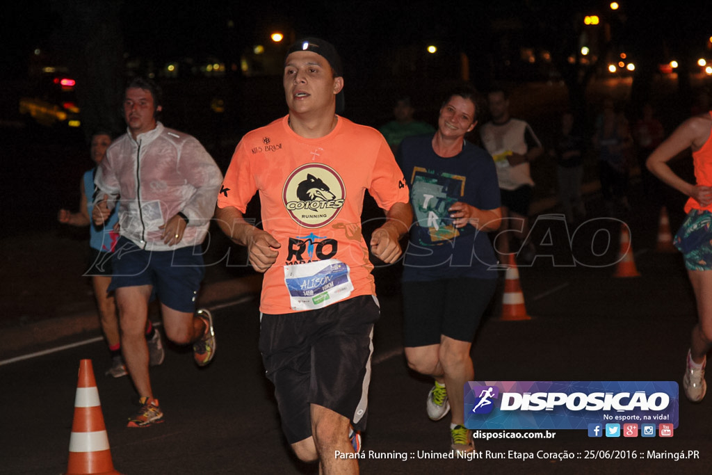 Unimed Night Run: Etapa Coração :: Paraná Running 2016