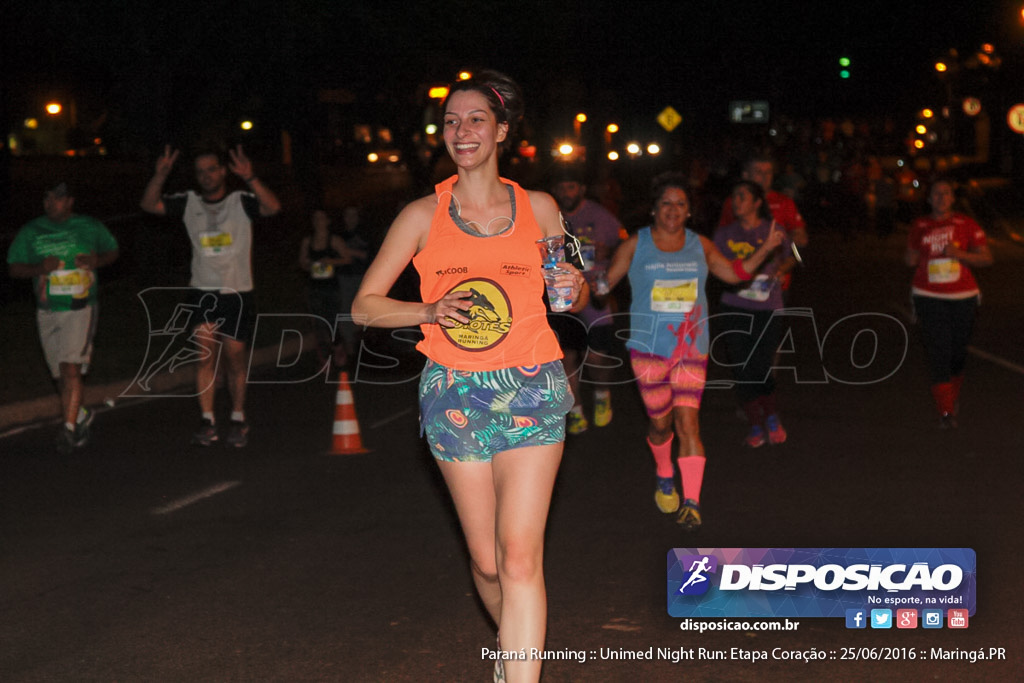 Unimed Night Run: Etapa Coração :: Paraná Running 2016