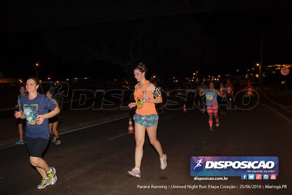 Unimed Night Run: Etapa Coração :: Paraná Running 2016