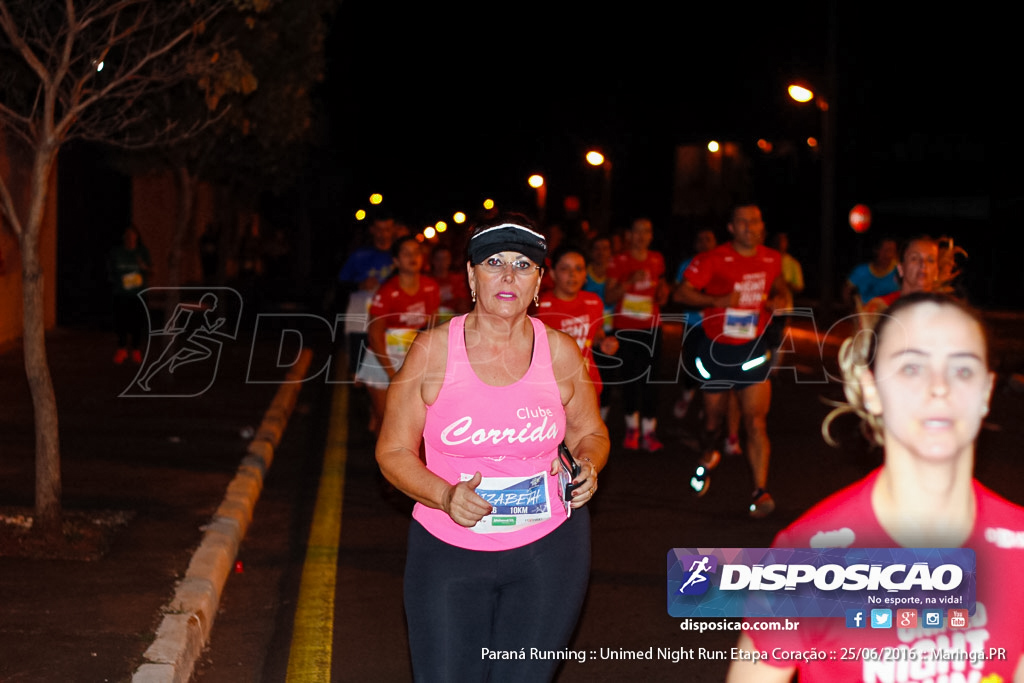 Unimed Night Run: Etapa Coração :: Paraná Running 2016