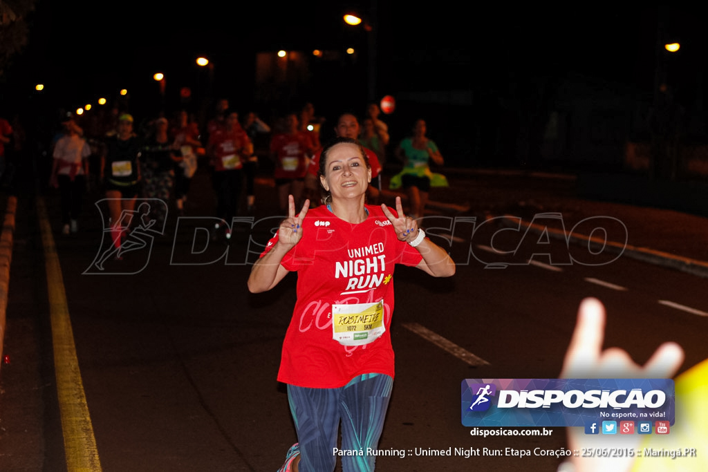 Unimed Night Run: Etapa Coração :: Paraná Running 2016