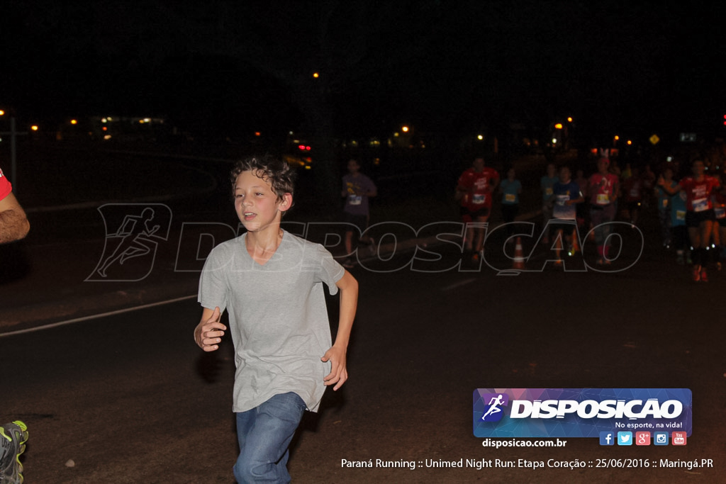 Unimed Night Run: Etapa Coração :: Paraná Running 2016