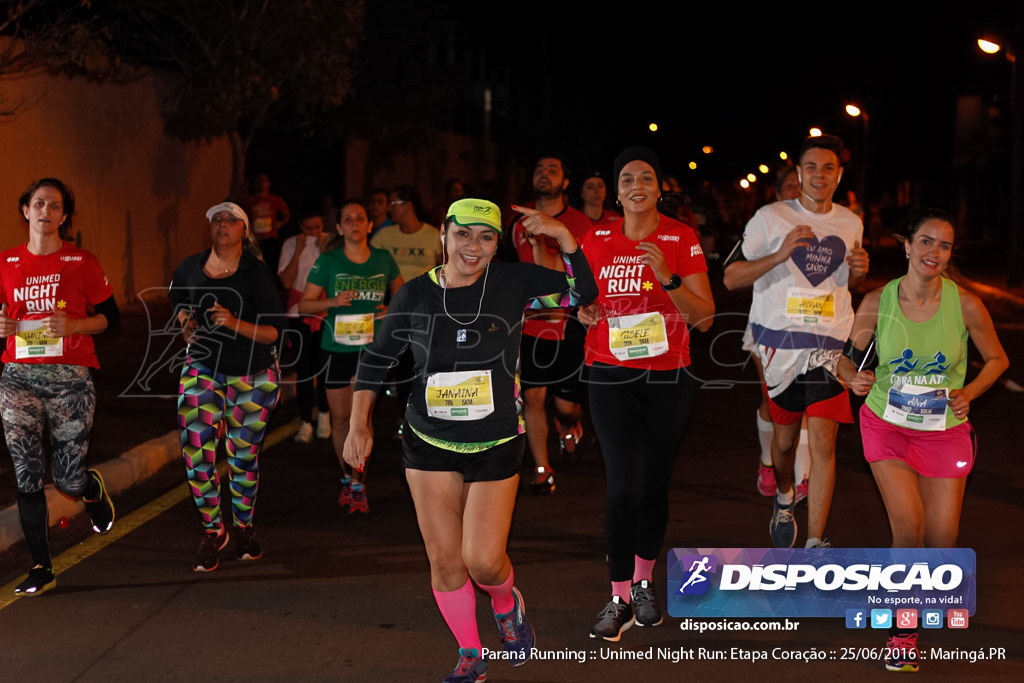 Unimed Night Run: Etapa Coração :: Paraná Running 2016